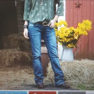 Cowgirl Tuff Co. Midnight Blue Boot Cut Jeans Size 30